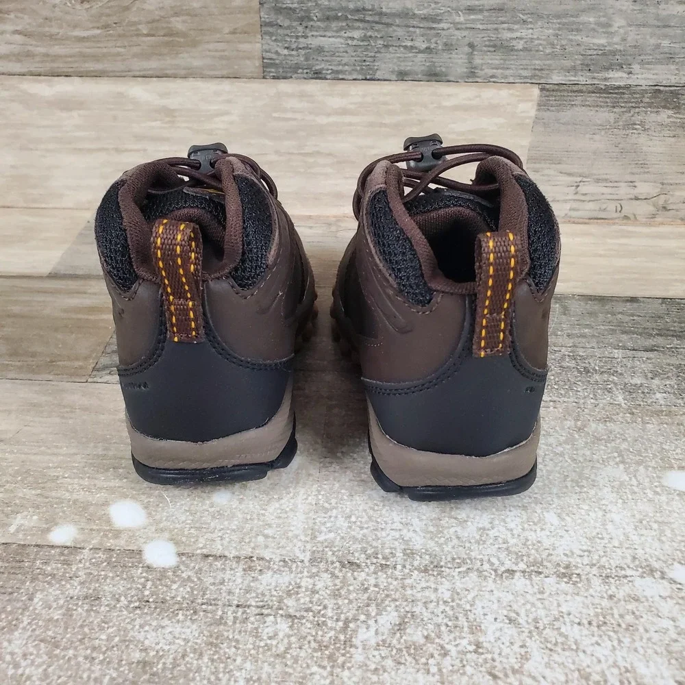 Columbia Newton Ridge Unisex Kids Hiking Shoes Sz 8 Cordovan Waterproof Sneakers